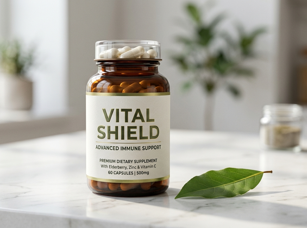 Vital Shield συσκευασία συμπληρώματος διατροφής